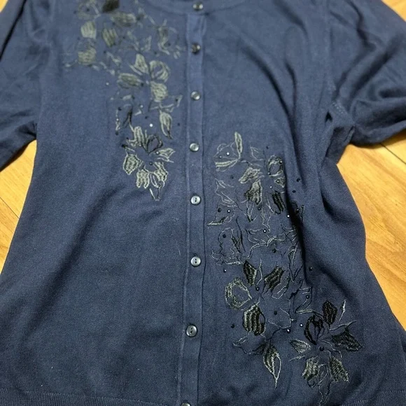 Croft & Barrow Navy Blue Sweater - Picture 5 of 12